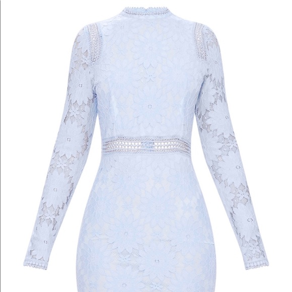 dusty blue long sleeve dress